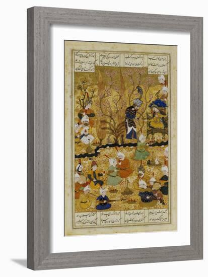 Illustration to the Shahnameh Shiraz, Persia Murhid Al Kabib Al Shirazi, 1539 AD-null-Framed Giclee Print