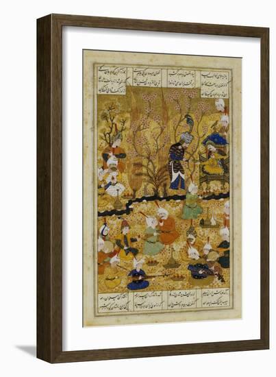 Illustration to the Shahnameh Shiraz, Persia Murhid Al Kabib Al Shirazi, 1539 AD-null-Framed Giclee Print