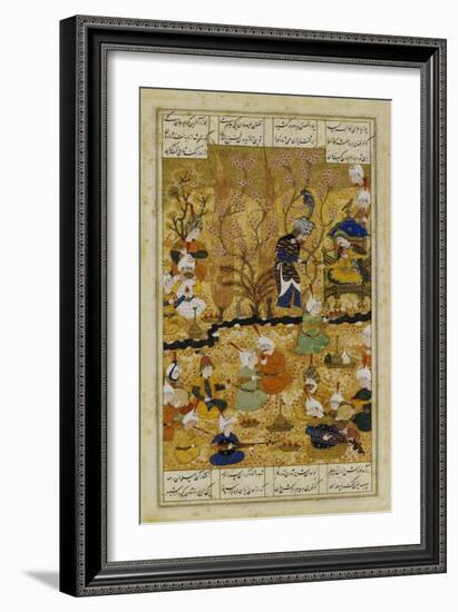 Illustration to the Shahnameh Shiraz, Persia Murhid Al Kabib Al Shirazi, 1539 AD-null-Framed Giclee Print