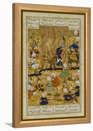 Illustration to the Shahnameh Shiraz, Persia Murhid Al Kabib Al Shirazi, 1539 AD-null-Framed Premier Image Canvas