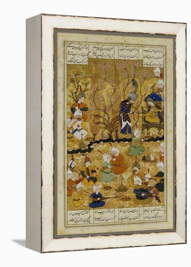 Illustration to the Shahnameh Shiraz, Persia Murhid Al Kabib Al Shirazi, 1539 AD-null-Framed Premier Image Canvas