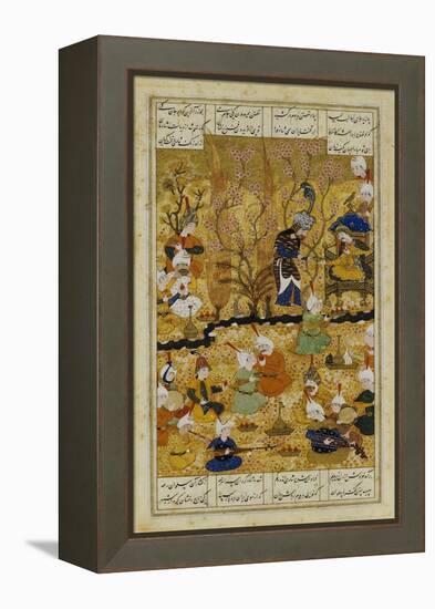 Illustration to the Shahnameh Shiraz, Persia Murhid Al Kabib Al Shirazi, 1539 AD-null-Framed Premier Image Canvas