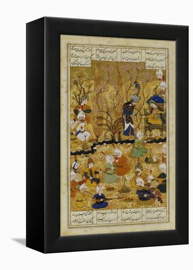 Illustration to the Shahnameh Shiraz, Persia Murhid Al Kabib Al Shirazi, 1539 AD-null-Framed Premier Image Canvas