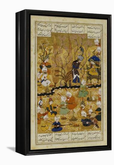 Illustration to the Shahnameh Shiraz, Persia Murhid Al Kabib Al Shirazi, 1539 AD-null-Framed Premier Image Canvas