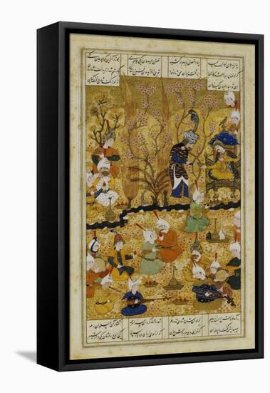 Illustration to the Shahnameh Shiraz, Persia Murhid Al Kabib Al Shirazi, 1539 AD-null-Framed Premier Image Canvas