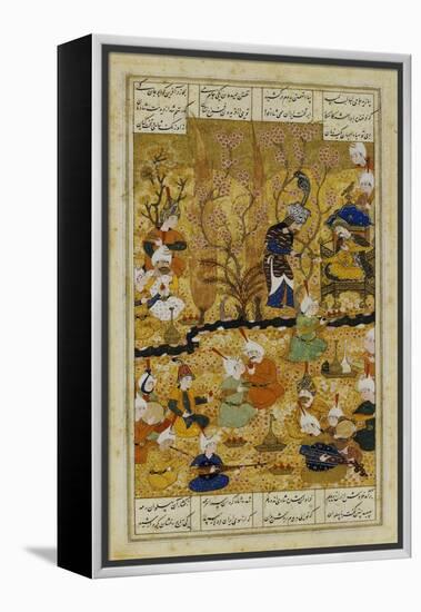 Illustration to the Shahnameh Shiraz, Persia Murhid Al Kabib Al Shirazi, 1539 AD-null-Framed Premier Image Canvas