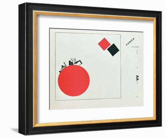 Illustration to 'The Story of Two Squares', Written by the Artist, Pub. in Berlin, 1922-El Lissitzky-Framed Giclee Print
