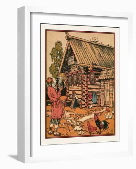 Illustration to the the Tale of the Fisherman and the Fish Par Bilibin, Ivan Yakovlevich (1876-1942-Ivan Bilibin-Framed Giclee Print