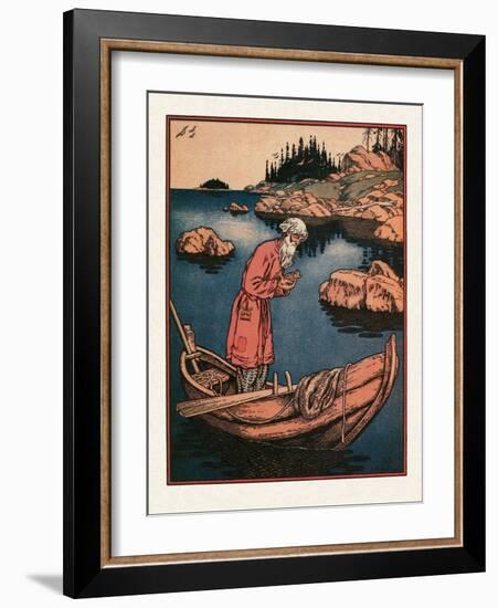 Illustration to the the Tale of the Fisherman and the Fish Par Bilibin, Ivan Yakovlevich (1876-1942-Ivan Bilibin-Framed Giclee Print