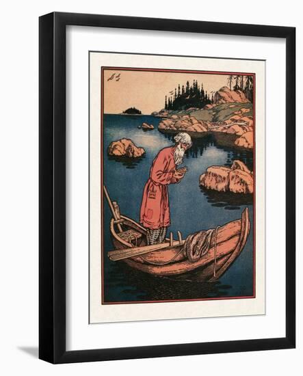 Illustration to the the Tale of the Fisherman and the Fish Par Bilibin, Ivan Yakovlevich (1876-1942-Ivan Bilibin-Framed Giclee Print