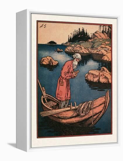 Illustration to the the Tale of the Fisherman and the Fish Par Bilibin, Ivan Yakovlevich (1876-1942-Ivan Bilibin-Framed Premier Image Canvas