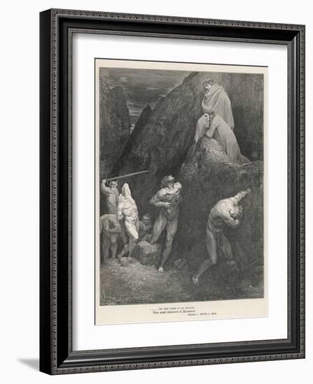 Illustration to the Twenty- Eighth Canto-Gustave Dor?-Framed Photographic Print