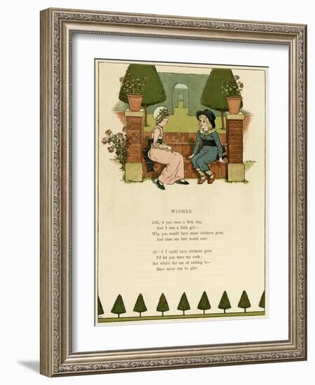 Illustration, Wishes-Kate Greenaway-Framed Art Print