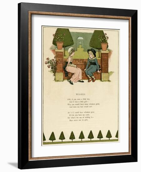 Illustration, Wishes-Kate Greenaway-Framed Art Print