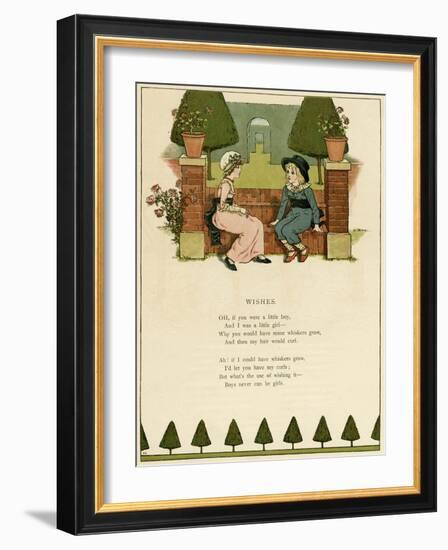 Illustration, Wishes-Kate Greenaway-Framed Art Print