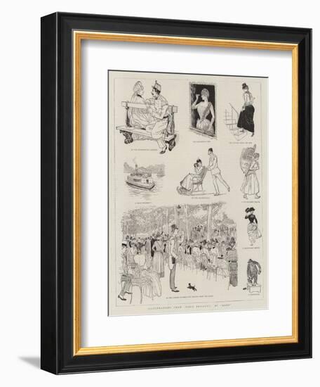 Illustrations from Paris Brillant-null-Framed Giclee Print