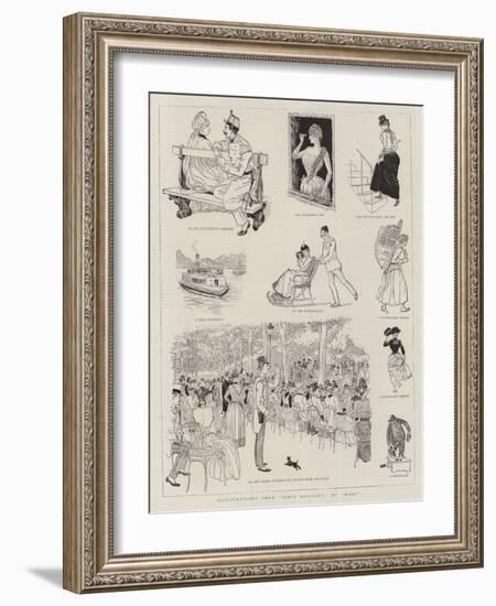 Illustrations from Paris Brillant-null-Framed Giclee Print