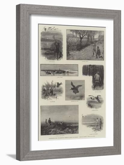 Illustrations from The Badminton Library of Sports and Pastimes, Moor and Marsh, Field and Covert-Charles Whymper-Framed Giclee Print