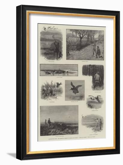 Illustrations from The Badminton Library of Sports and Pastimes, Moor and Marsh, Field and Covert-Charles Whymper-Framed Giclee Print