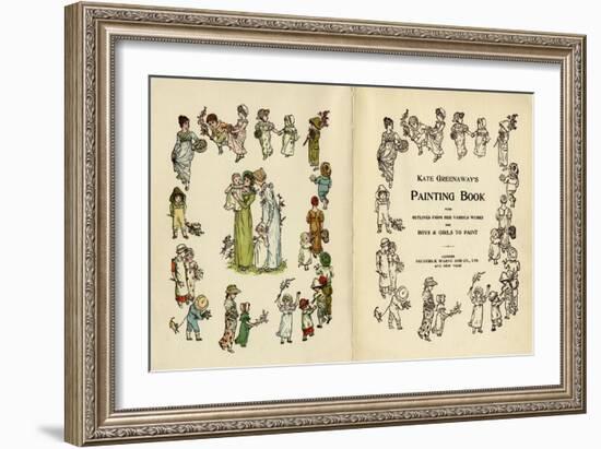 Illustrations, Kate Greenaway's Painting Book-Kate Greenaway-Framed Art Print