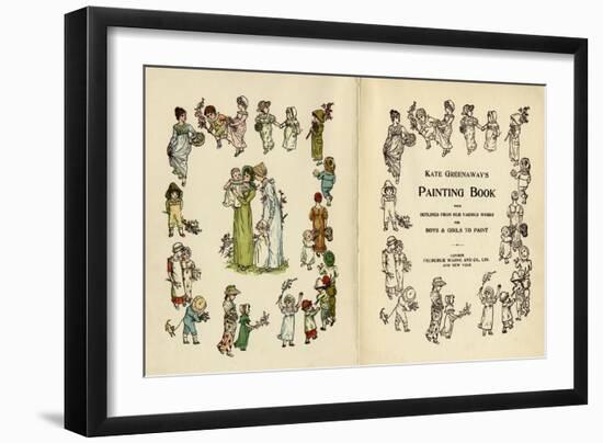 Illustrations, Kate Greenaway's Painting Book-Kate Greenaway-Framed Art Print