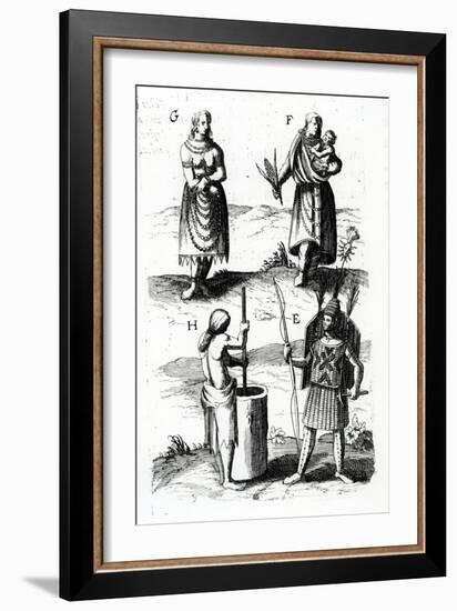 Illustrations of Algonquin Dress-Samuel de Champlain-Framed Giclee Print