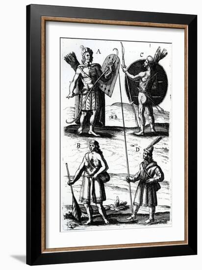 Illustrations of Algonquin Dress-Samuel de Champlain-Framed Giclee Print