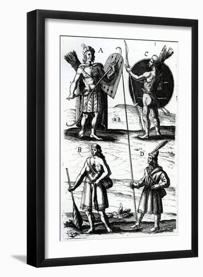 Illustrations of Algonquin Dress-Samuel de Champlain-Framed Giclee Print