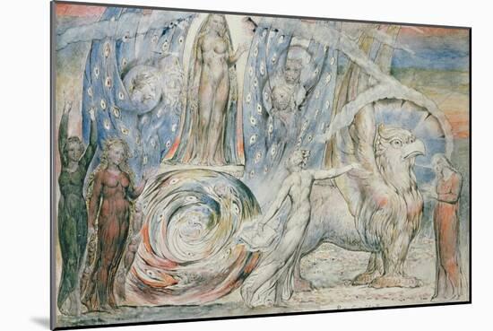 Illustrations to Dante's 'Divine Comedy', Beatrice Addressing Dante from the Car-William Blake-Mounted Giclee Print