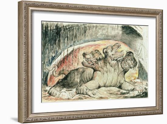 Illustrations to Dante's 'Divine Comedy', Cerberus-William Blake-Framed Giclee Print