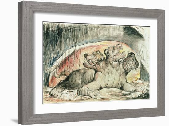 Illustrations to Dante's 'Divine Comedy', Cerberus-William Blake-Framed Giclee Print