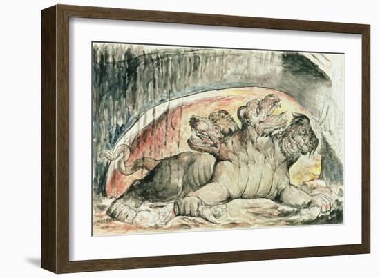 Illustrations to Dante's 'Divine Comedy', Cerberus-William Blake-Framed Giclee Print