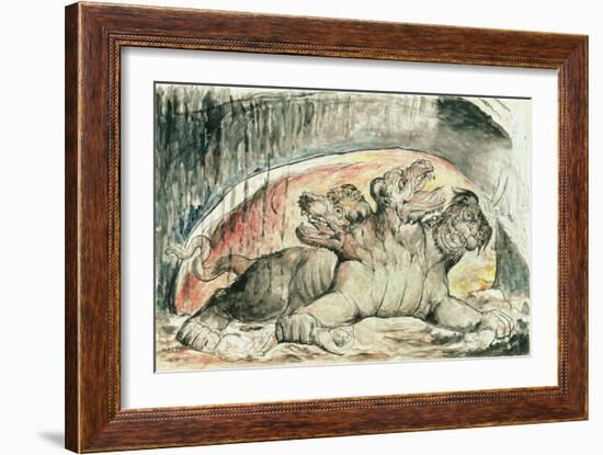 Illustrations to Dante's 'Divine Comedy', Cerberus-William Blake-Framed Giclee Print