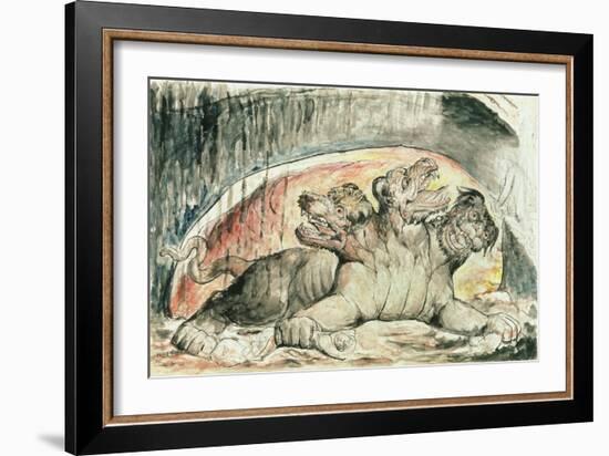 Illustrations to Dante's 'Divine Comedy', Cerberus-William Blake-Framed Giclee Print