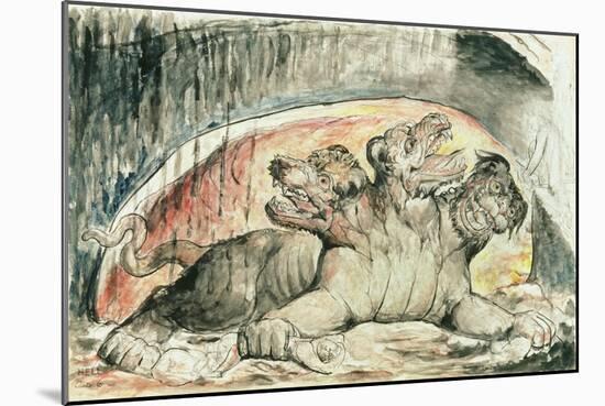 Illustrations to Dante's 'Divine Comedy', Cerberus-William Blake-Mounted Giclee Print