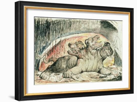 Illustrations to Dante's 'Divine Comedy', Cerberus-William Blake-Framed Giclee Print