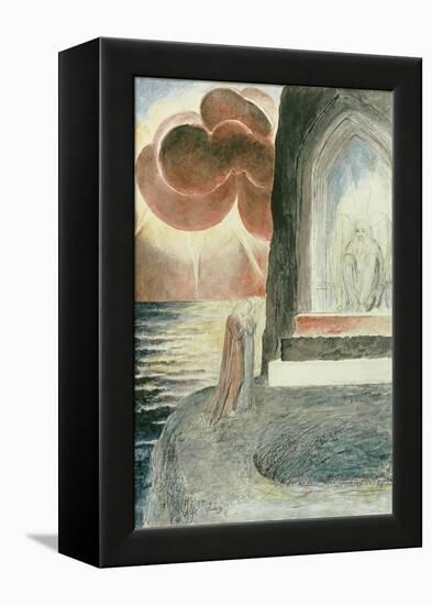 Illustrations to Dante's 'Divine Comedy', Dante and Virgil Approaching the Angel-William Blake-Framed Premier Image Canvas