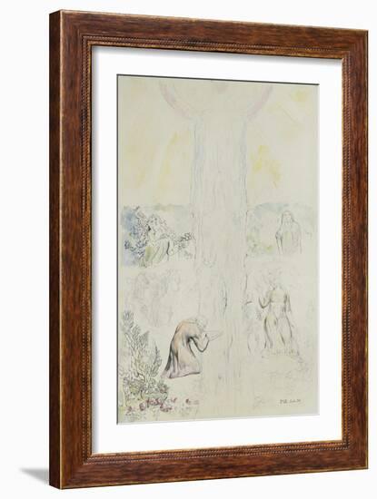 Illustrations to Dante's 'Divine Comedy', Dante in the Empyrean, Drinking at the River of Light-William Blake-Framed Giclee Print