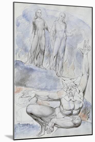 Illustrations to Dante's 'Divine Comedy', Plutus-William Blake-Mounted Giclee Print