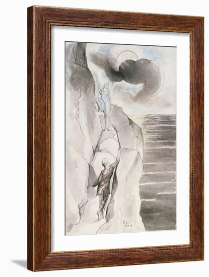 Illustrations to Dante's 'Divine Comedy', the Ascent of the Mountain of Purgatory-William Blake-Framed Giclee Print