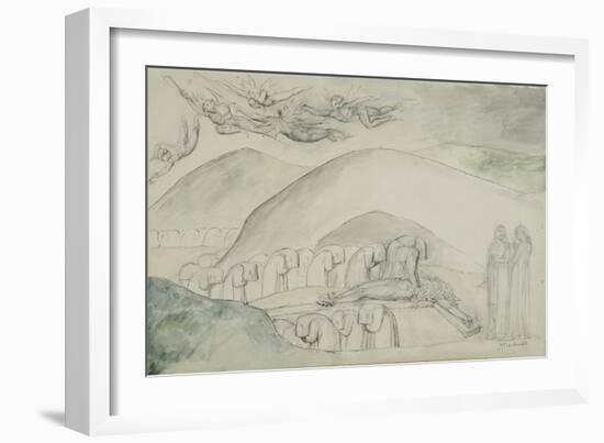 Illustrations to Dante's 'Divine Comedy', the Hypocrites with Caiaphas-William Blake-Framed Giclee Print