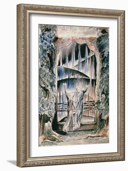 Illustrations to Dante's 'Divine Comedy', the Inscription over the Gate-William Blake-Framed Giclee Print