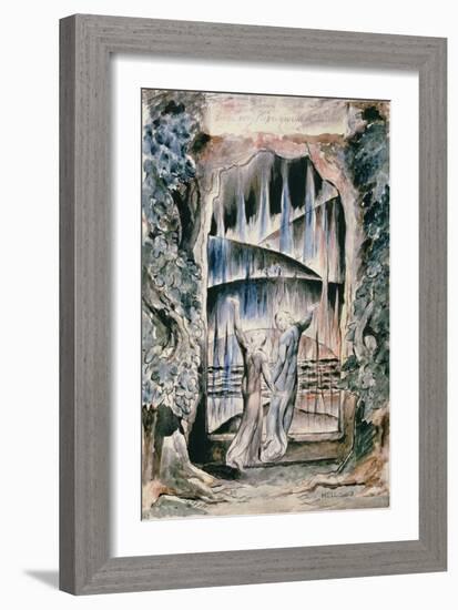 Illustrations to Dante's 'Divine Comedy', the Inscription over the Gate-William Blake-Framed Giclee Print