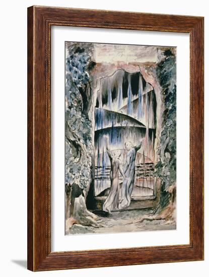 Illustrations to Dante's 'Divine Comedy', the Inscription over the Gate-William Blake-Framed Giclee Print