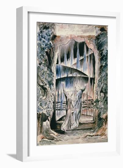 Illustrations to Dante's 'Divine Comedy', the Inscription over the Gate-William Blake-Framed Giclee Print