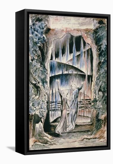 Illustrations to Dante's 'Divine Comedy', the Inscription over the Gate-William Blake-Framed Premier Image Canvas