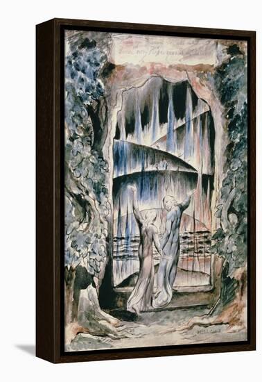 Illustrations to Dante's 'Divine Comedy', the Inscription over the Gate-William Blake-Framed Premier Image Canvas