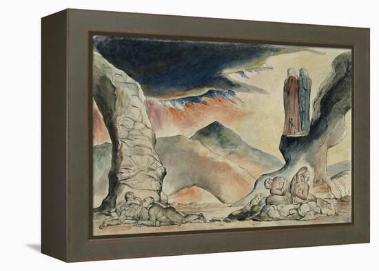 Illustrations to Dante's 'Divine Comedy', the Pit of Disease: the Falsifiers-William Blake-Framed Premier Image Canvas