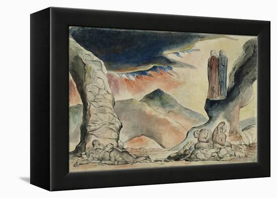 Illustrations to Dante's 'Divine Comedy', the Pit of Disease: the Falsifiers-William Blake-Framed Premier Image Canvas