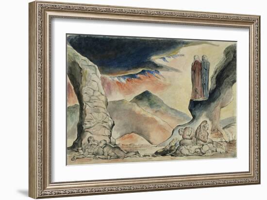 Illustrations to Dante's 'Divine Comedy', the Pit of Disease: the Falsifiers-William Blake-Framed Giclee Print